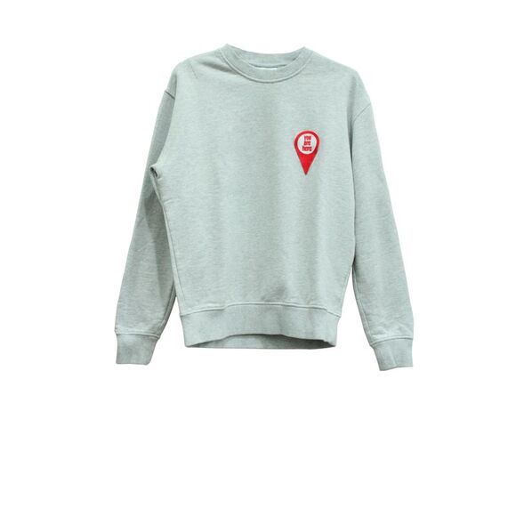 Ami "You Are Here" Sweatshirt in Grey Cotton - Picture 1 of 4